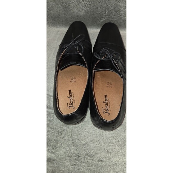 Florsheim Postino Cap Toe Oxford Mens 10D Black Leather Dress Shoes Lace Up EUC main image 9